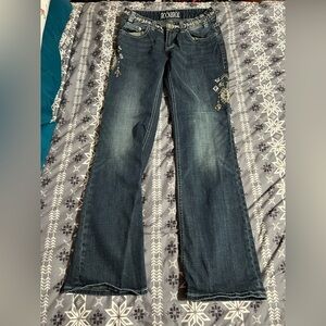 Rock & Roll Cowgirl Dark Blue Boot Cut Jeans